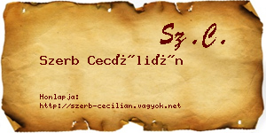 Szerb Cecílián névjegykártya